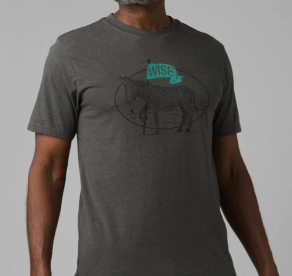 Prana Wise Ass Donkey Journeyman Organic T-shirt Sz L